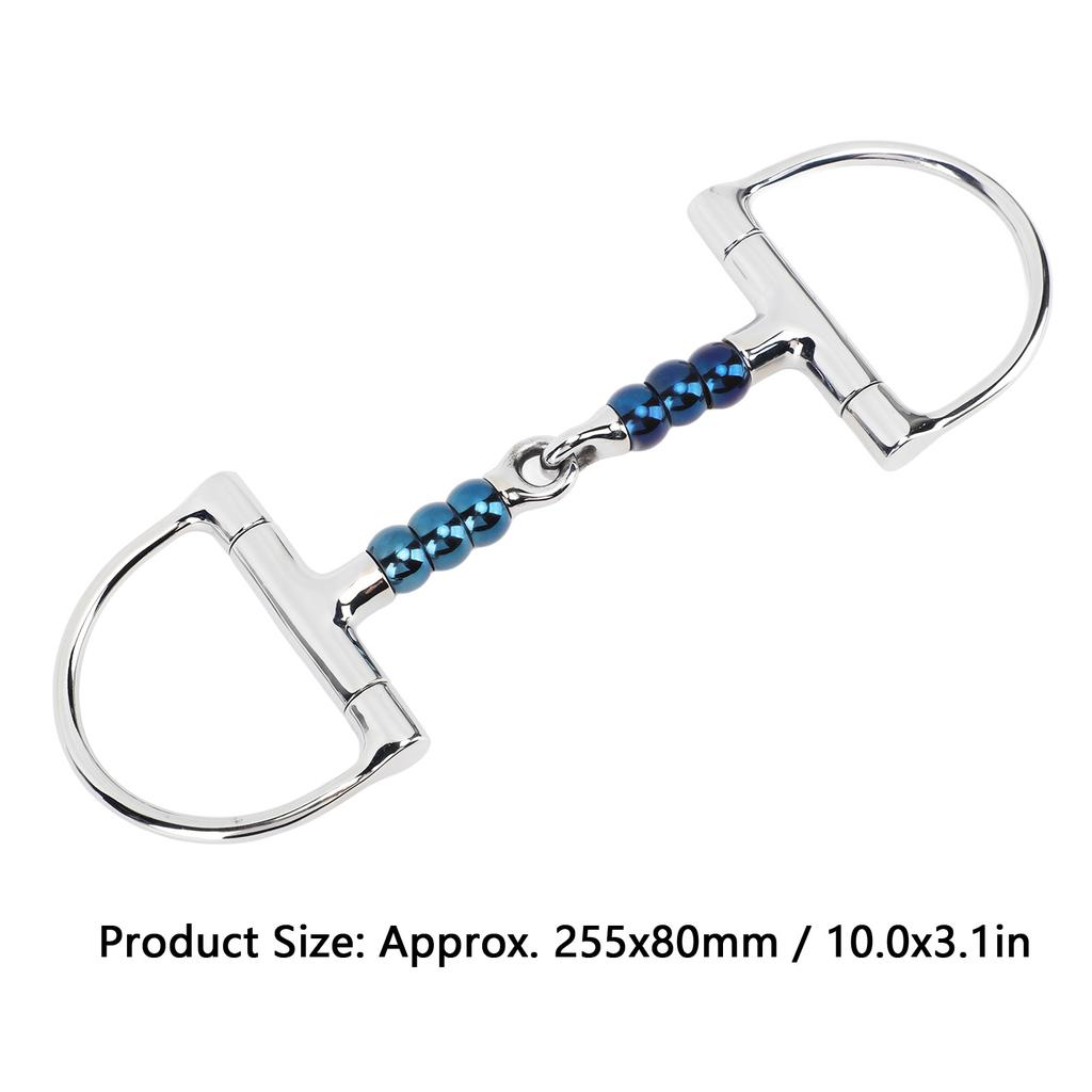 Horse Mouth Bit Stainless Steel Anti Biting Horse Mouth D Ring Snaffle Bit for Horse Farm Supplies