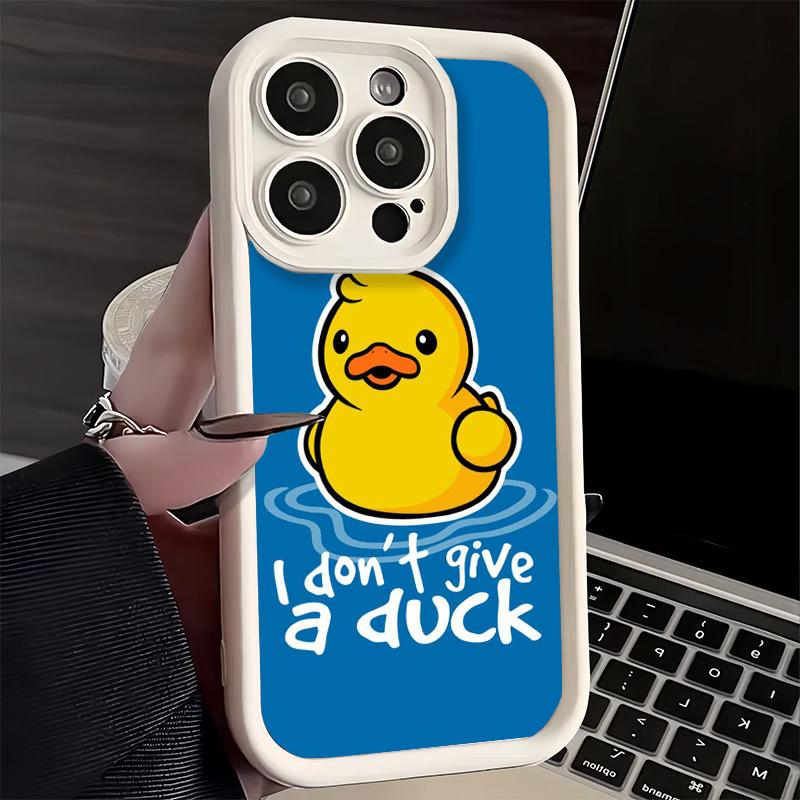 Handyhülle für iPhone 17 Air 16E 15 16 Pro Max Lustige Süße Cartoon-Ente Hülle 14 Plus 13 12 Mini Weiche Schale Silikon Fundas