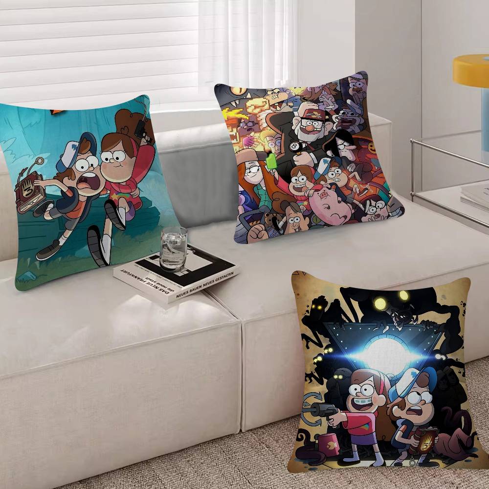 Federa per Cuscino Classica Film Gravity Falls Toon Regalo Copricuscino Camera da Letto Casa Divano Sedia Seduta Decorazione Federa