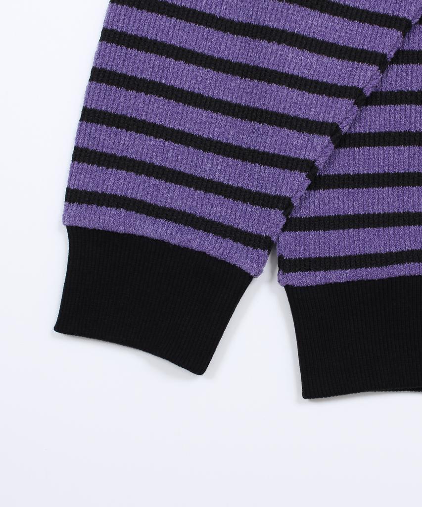 CAMEL WORK Relaxed Striped Knit (Purple)