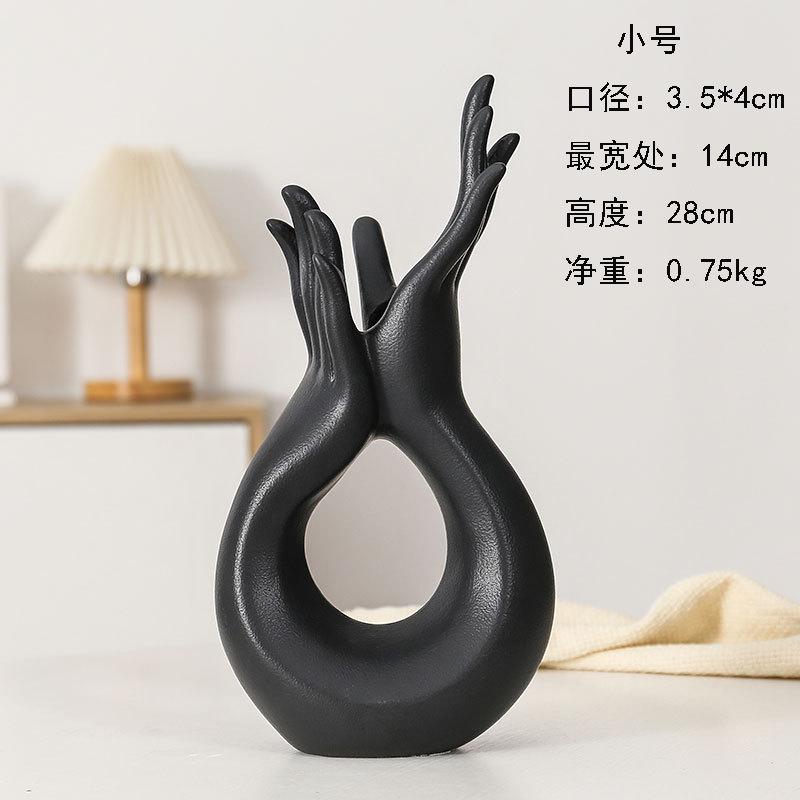 Ceramic vase dried flower vase Dry Flower Arrangement Office Home Decoration Accessories Living Room Decoration Ornaments