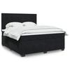 VidaXL Slat Bed Base with Mattress Black 180x200 Cm Velvet 3290980