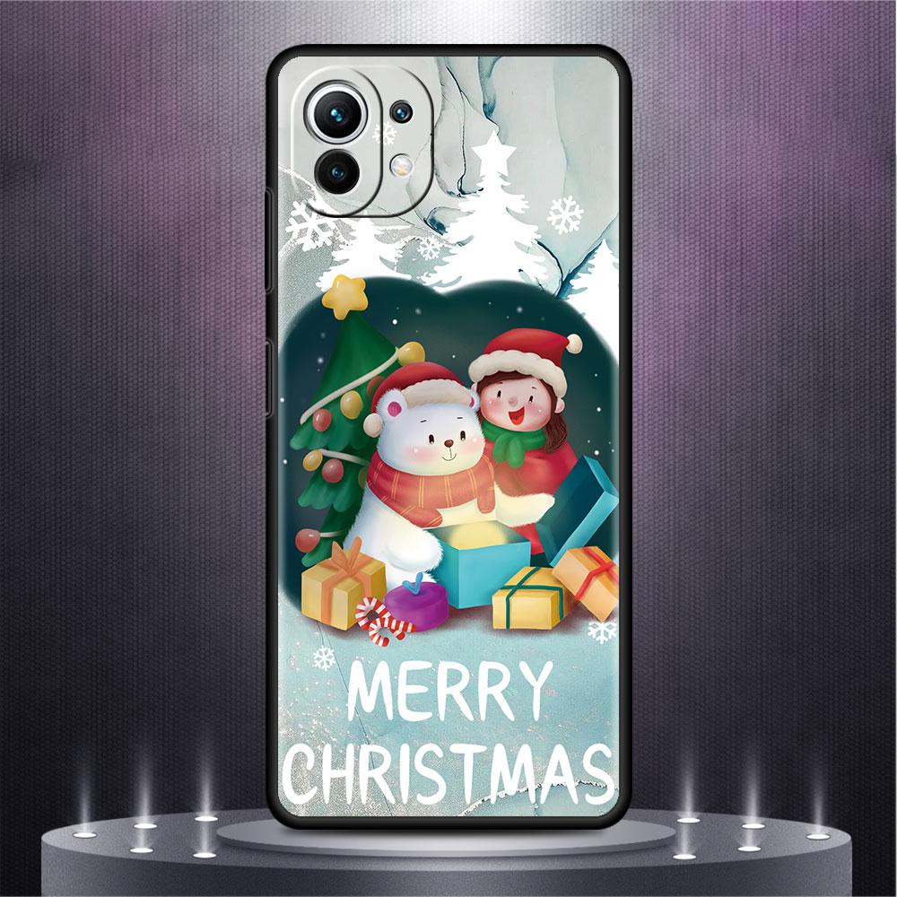 

Мраморный милый чехол со снеговиком Санта-Клауса для Xiaomi Mi Poco X3 NFC M4 M3 Pro F3 GT F1 11 Lite Note 10 11T 10T 9T, мягкий чехол на заднюю панель телефона Xiaomi Mi 9