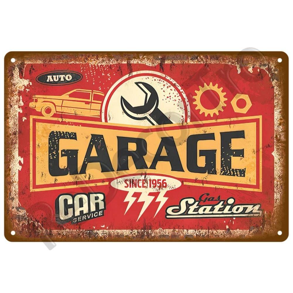 

Motorcycle Garage Bar Sign, Metal Wall Decor Plaque 20x30cm