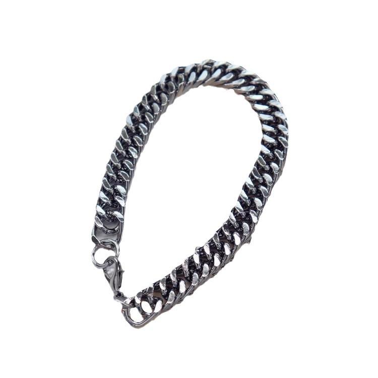 ins retro cold wind titanium steel bracelet men and women trendy and domineering metal bracelet simple hip-hop accessories