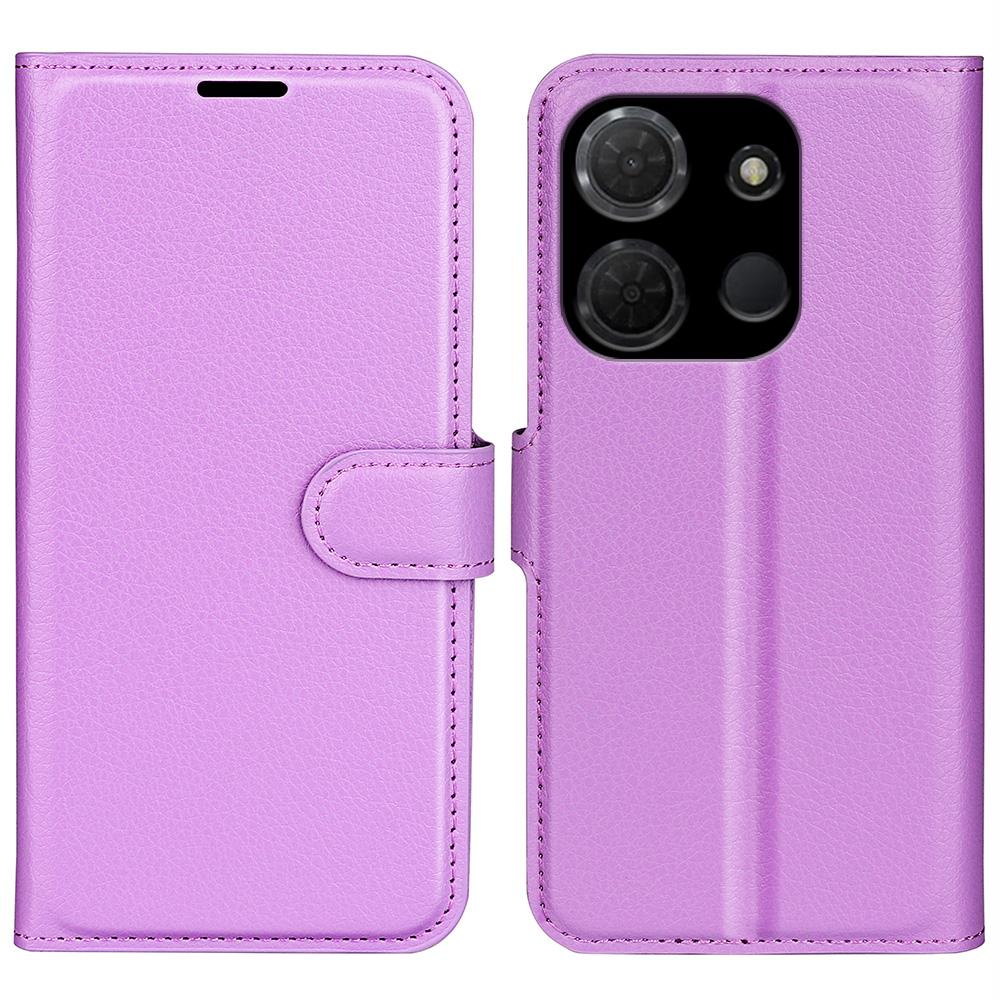 

For TCL 503 Case Litchi Texture Shockproof Leather Wallet Phone Cover Purple