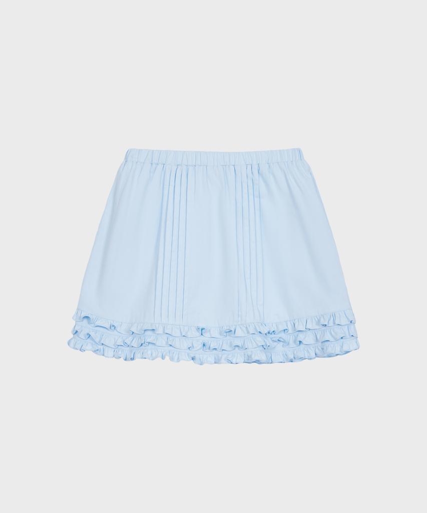 Alkialka Pintuck Frill Skirt (Blue)