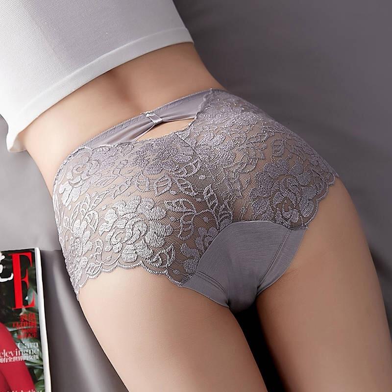 Mutandine con fiori di pizzo cavo Lingerie sexy senza cuciture da donna Slip con rialzo per fianchi taglie forti Mutandine sanitarie traspiranti Biancheria intima per dormire