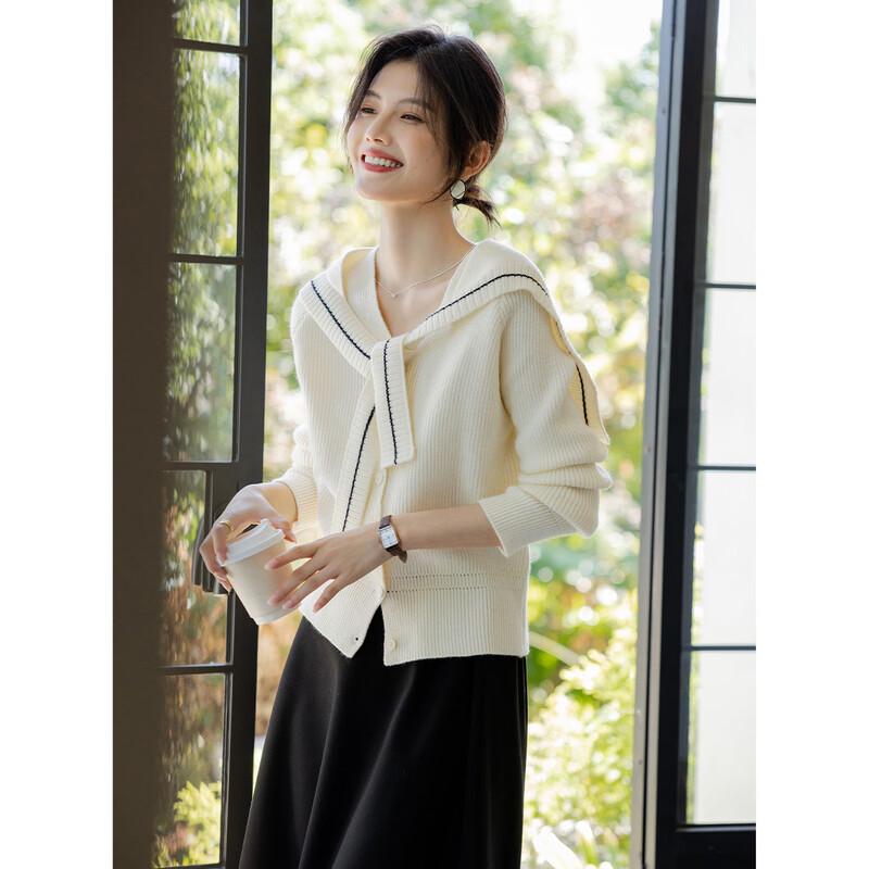 

Mokana Women s Sailor Collar Cardigan One Size