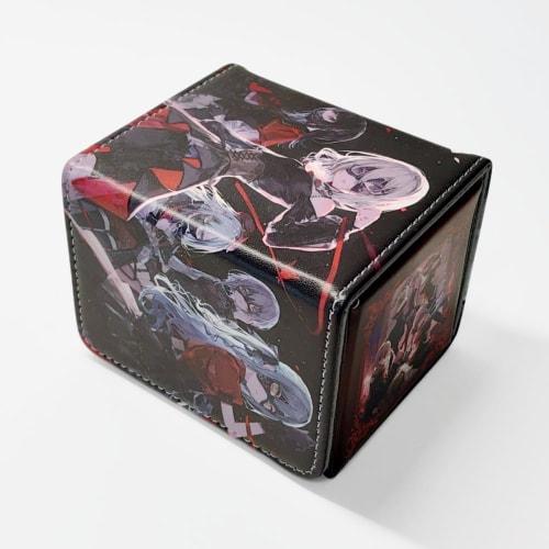 BanG Dream Ave Mujica Deck Case, Horizontal, Magnetic, PU Leather, Card Storage, Sleeve Compatible, for Yu-Gi-Oh!, Pokemon, and Duel Masters Cards (Pr