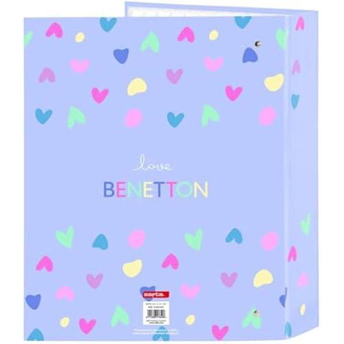 Classeur - SAFTA - Benetton Lila - 4 anneaux - Couverture rigide - Violet