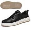 Men's Shoes Cowhide Casual Leather Shoes Men's Breathable Trend Soft Sole Tooling Shoes British Sports Shoes Casual Board Shoes Men