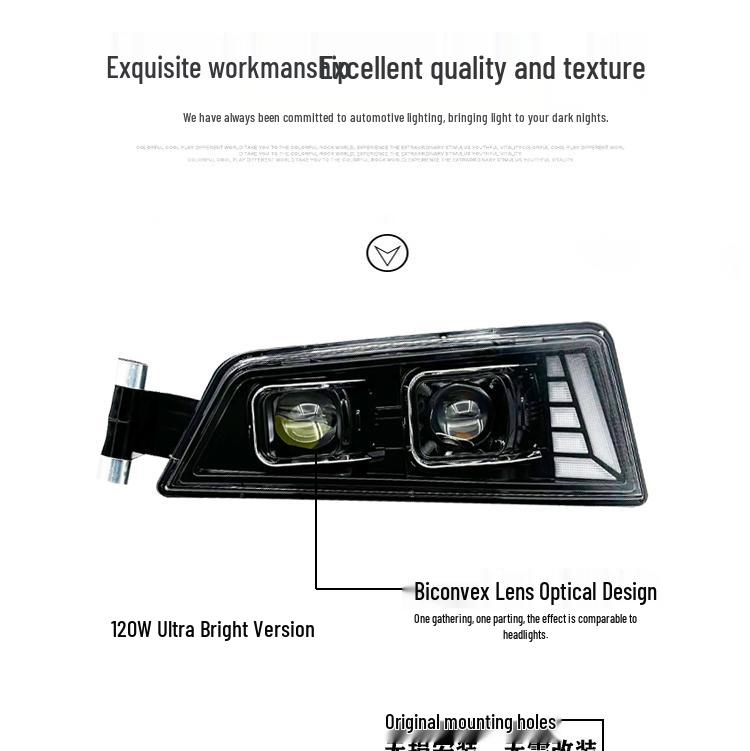 SITRAK G7C5c7h Laser LED Dual-Lens Front Fog Lamp: Super Bright, Long-Range, Flashing Cannon.
