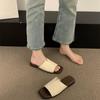 Summer 2025 retro style simple women's mother sandals open-toed flat one-word slippers fashion temperament cool slippers