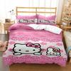 Hello Kitty Cartoon Cute Comforter Duvet Cover Bedding Sets Soft Quilt Cover Pillowcases Single/Double/Queen/King Size