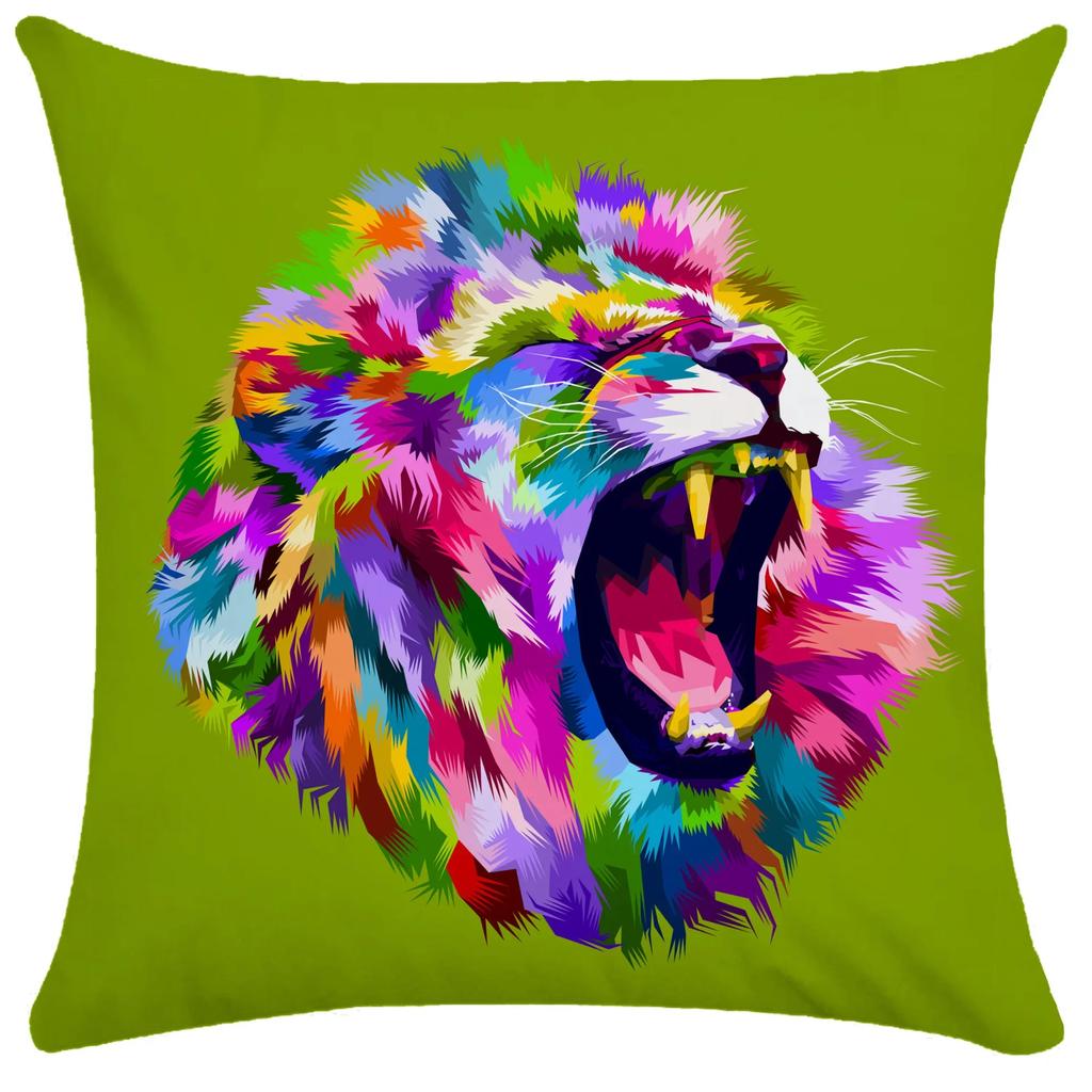 Sofa Bed Upholstery Home Decor Pillow Covers Bedroom Chair Decorative Colorful Animal