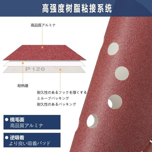 STEBRUAM Sanding Paper, 225mm, 9-inch, 8-Hole Sandpaper and Sanding Discs, 40#, 60#, 80#, 120#, and 240#, Total of 30 Pieces, Waterproof Sandpaper, Ra