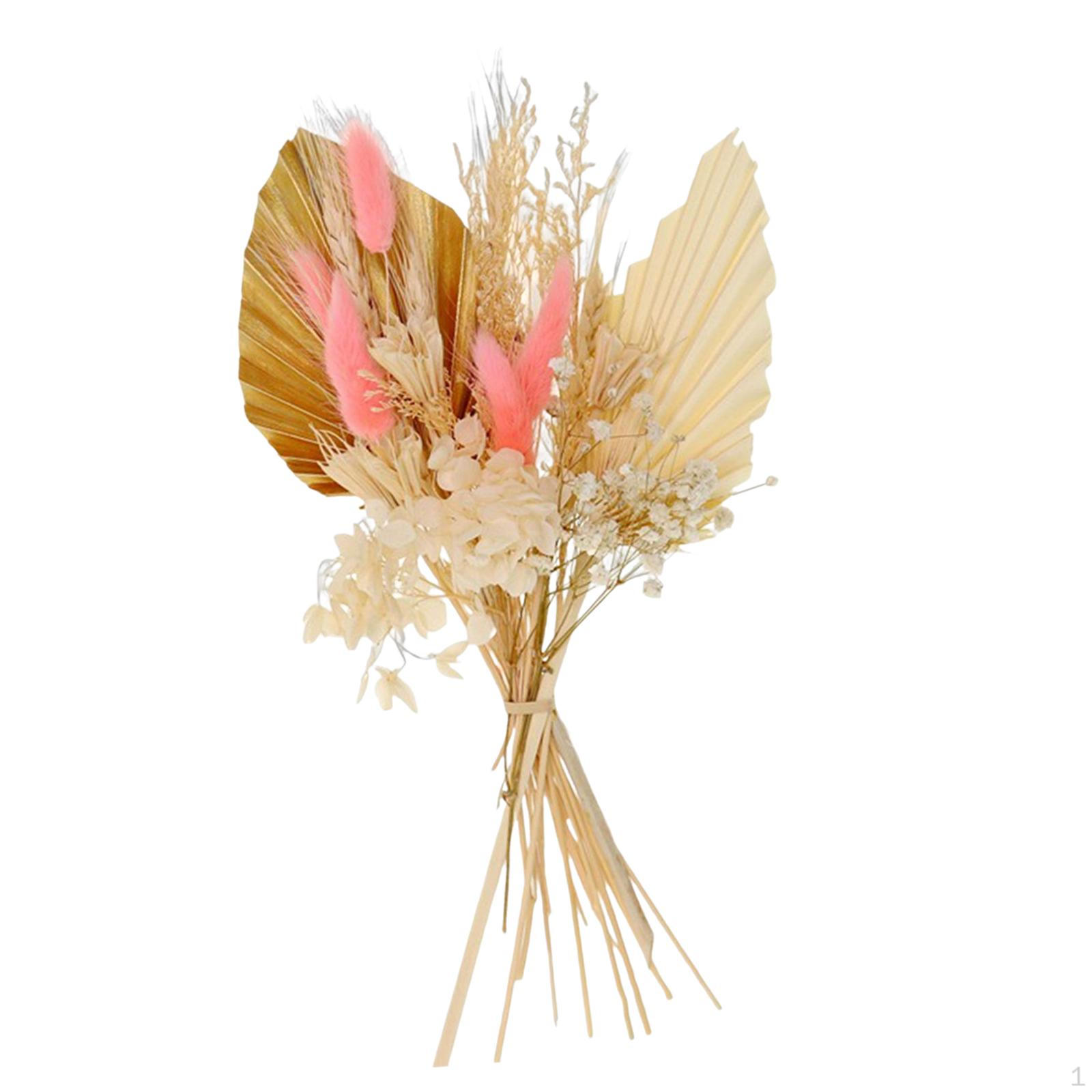 Подарок из натуральных сушеных цветов, домашние цветочные поделки, букет из пампасной травы в стиле бохо Gold Beige