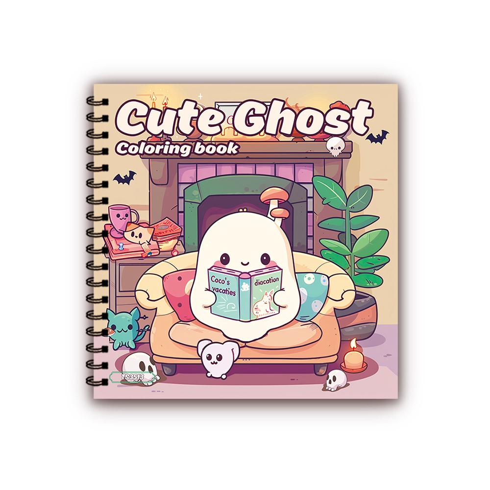 30 Sheets Spiral Coloring Book, 8.3x 8.3in100gsm Thick Paper for Adult Teenagers for Emotional Relief, Christmas Gift