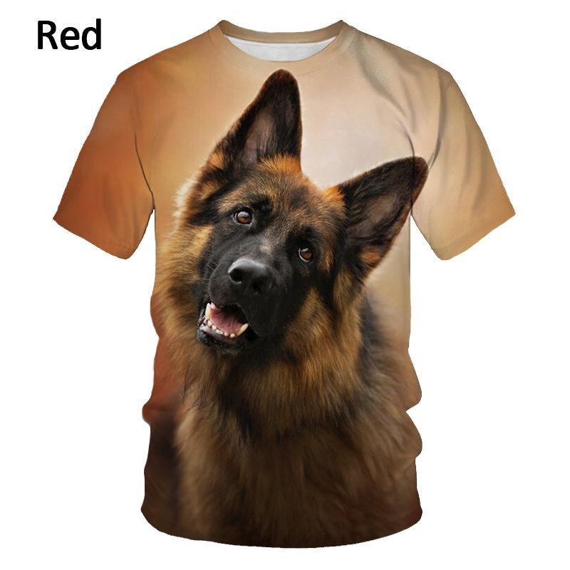 German Shepherd Dog T Shirt 3D Cute Doggy Printed Funny Puppy