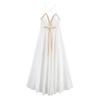 Kaslead New Women clothes Western Style Fashion Pure Desire Wind Bow Decoration Vacation Sling Dress