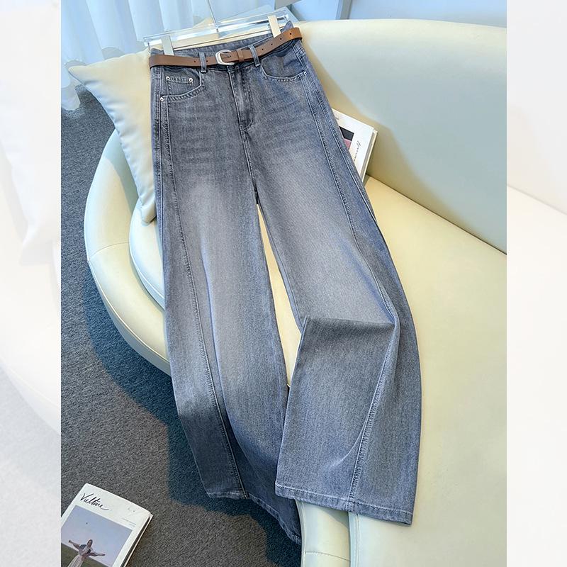 2025 Women's Straight-Leg High-Waisted Jeans: Slimming, Versatile, and Fashionable for Spring & Autumn
