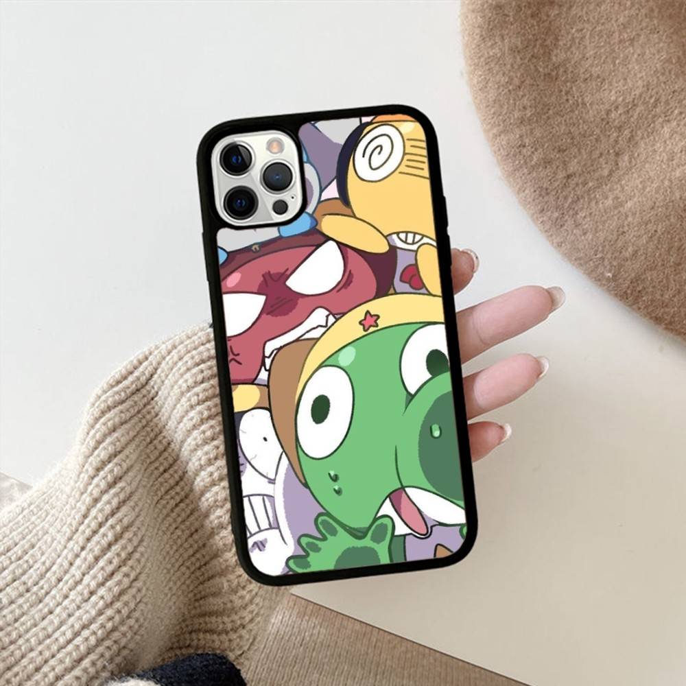 Keroro Frog Cool Gunsou Sergeant PC+TPU Phone Case For IPhone 17 16 15 14 PRO MAX 11 12 13 PLUS MINI Cover
