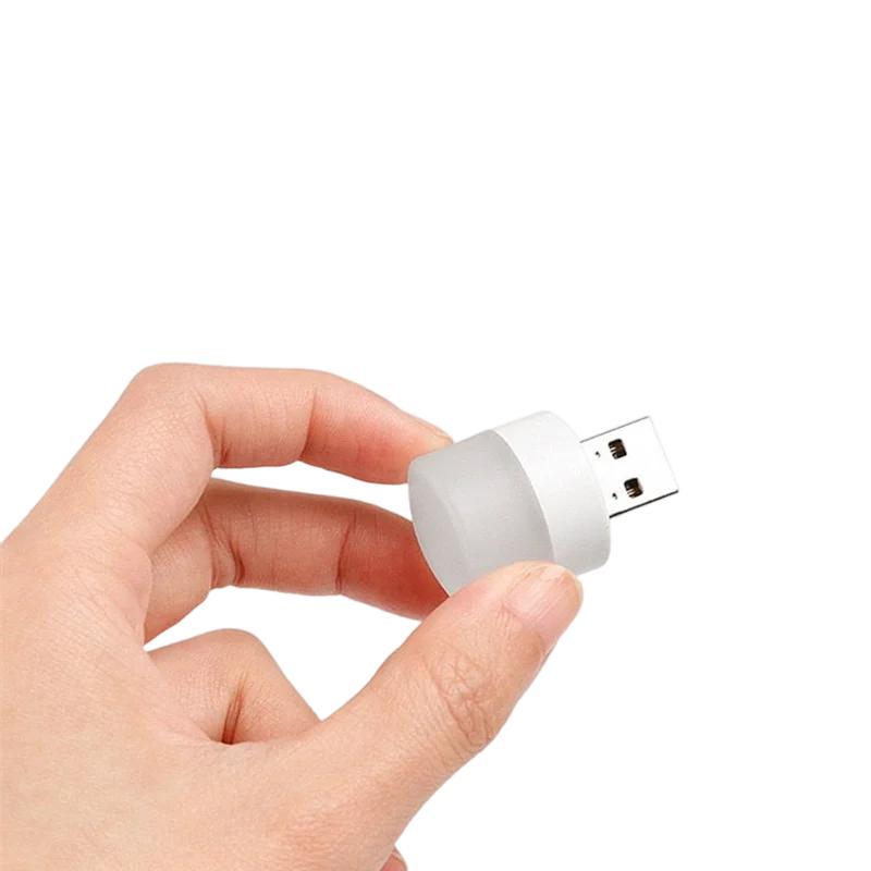 USB Plug Night Light Warm White Bedside Night Lamp LED Lights Mini Bedroom USB Plug Power Charging Eye Protection Reading Light