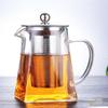 Heat Resistant Glass Teapot with Stainless Steel Tea Infuser Filter Flower Kettle Kung Fu Set  Puer Oolong