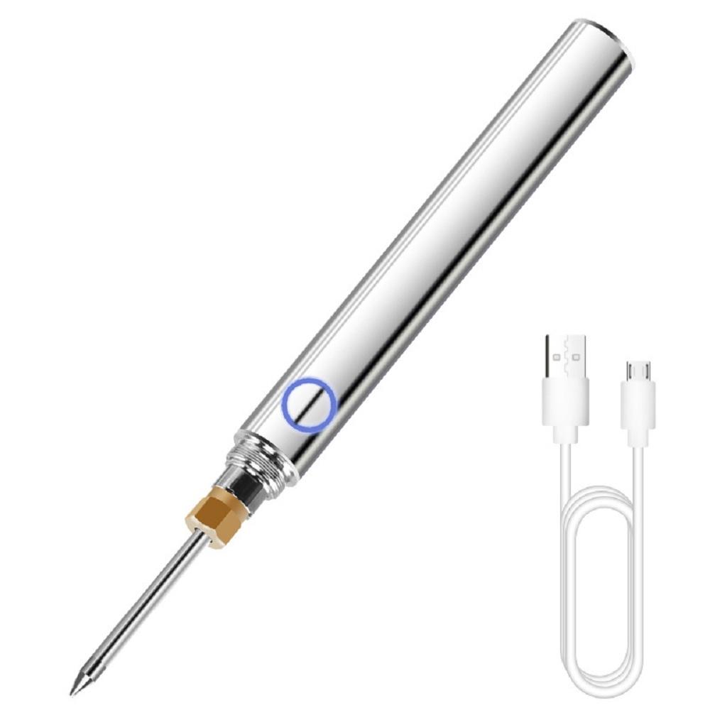 Silver Wireless Rechargeable Woldering iron Soldering Pen With USB Cable DC5V 8W