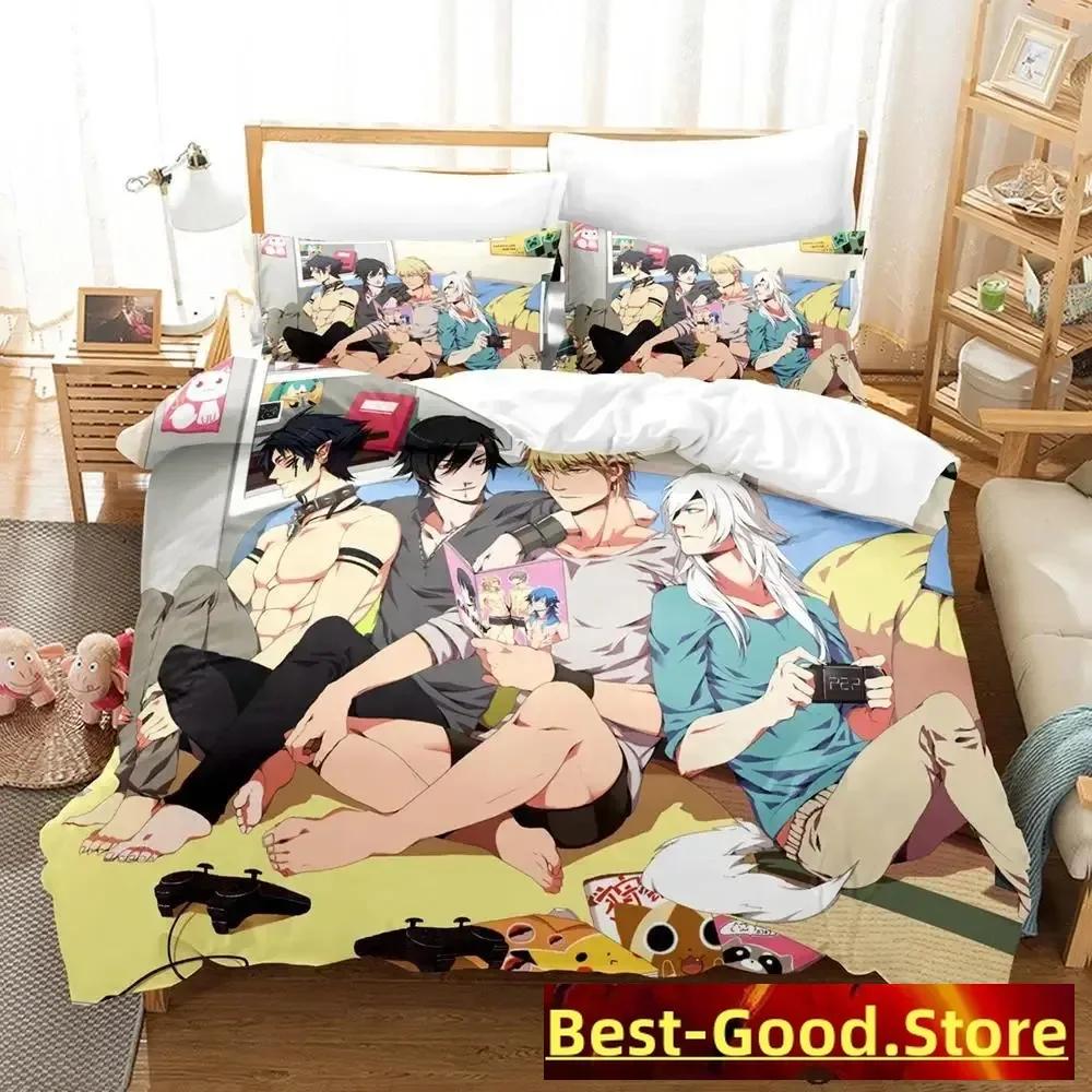

New Dramatical Murder Bedding Set Cartoon Anime Three-Piece Set Adult Kid Bedroom Duvetcover Sets 3D Kawaii Letto Matrimoniale 70x133cm 2pcs