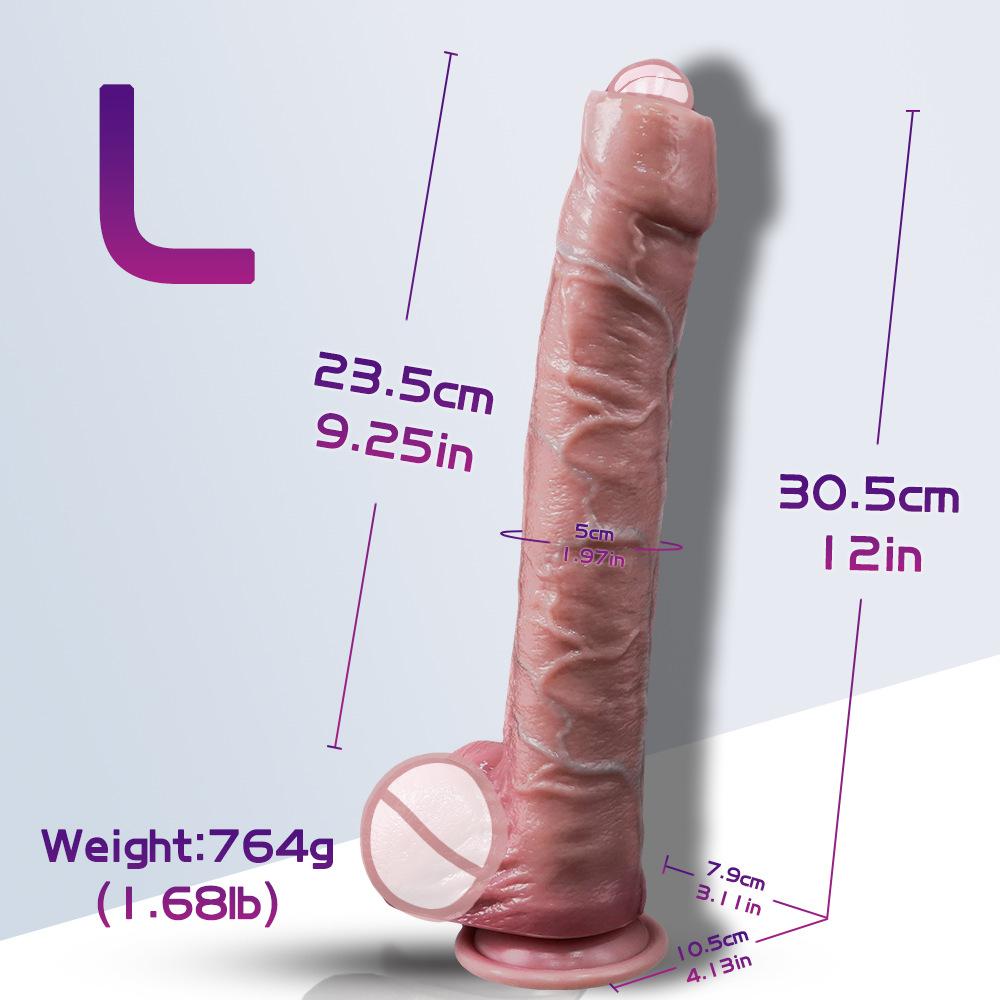 Liquid Silicone Realistic Dildo - Ultra-Lifelike Manual Penis Toy for Women, Body-Safe Adult Sex Toy, G-Spot Stimulator & Masturbation Aid