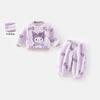 Girls' Plush Warm Pajama Set