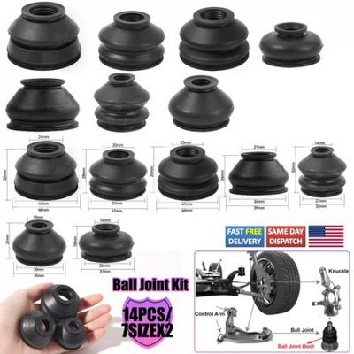 14Pcs Joint Ball Boot Suspension Steering Dust Cover Track Tie Rod Linkage Kits