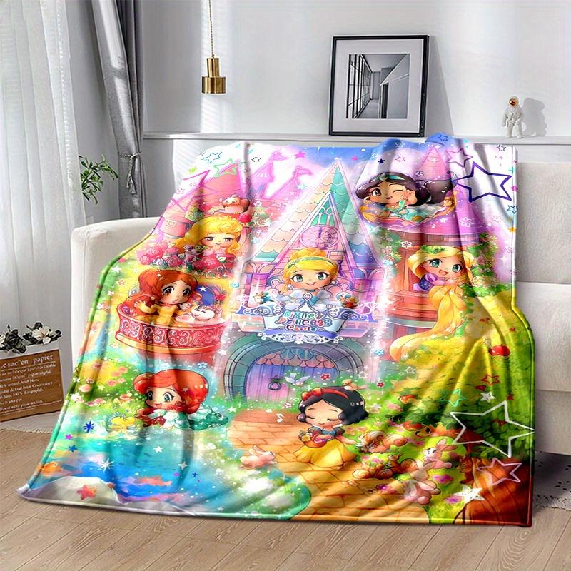 1 szt., Księżniczki Disneya (3) Przytulny flanelowy koc idealny prezent do sypialni, salonu, na podróż, kemping, do samochodu