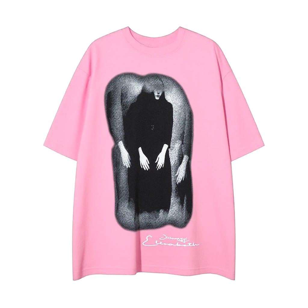 2025 Autumn and Winter Cotton Skin-friendly T-shirt Dark Inkjet Printing Comfortable and Fashionable Large-size Couple T-shirt