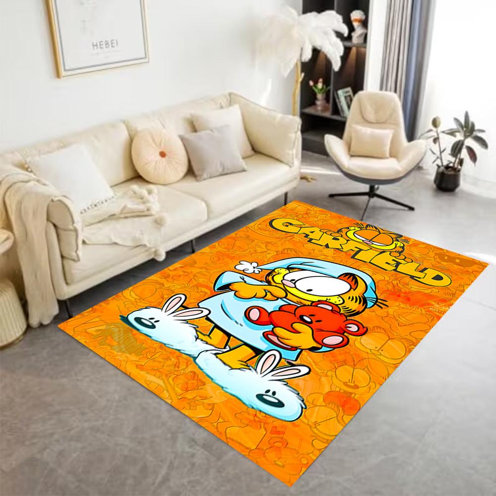 Garfield's Cozy Adventure Floor Rug Office Rug Suitable for Game Room Outdoor Bedrooms Entryway Antislip Carpet Anime Office Decor