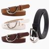 Women's Skinny Thin Leather Belt Minimalist INS Style Decor Waistband Slimming for Jeans 3pcs