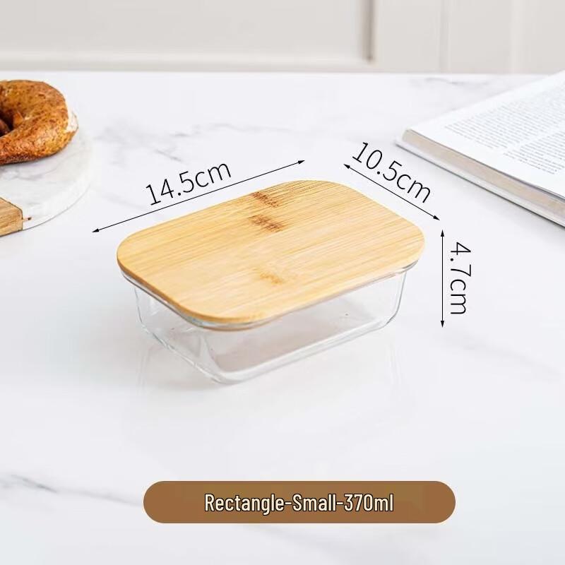 ZISIZ Glass Food Storage Container Set with Bamboo Lid