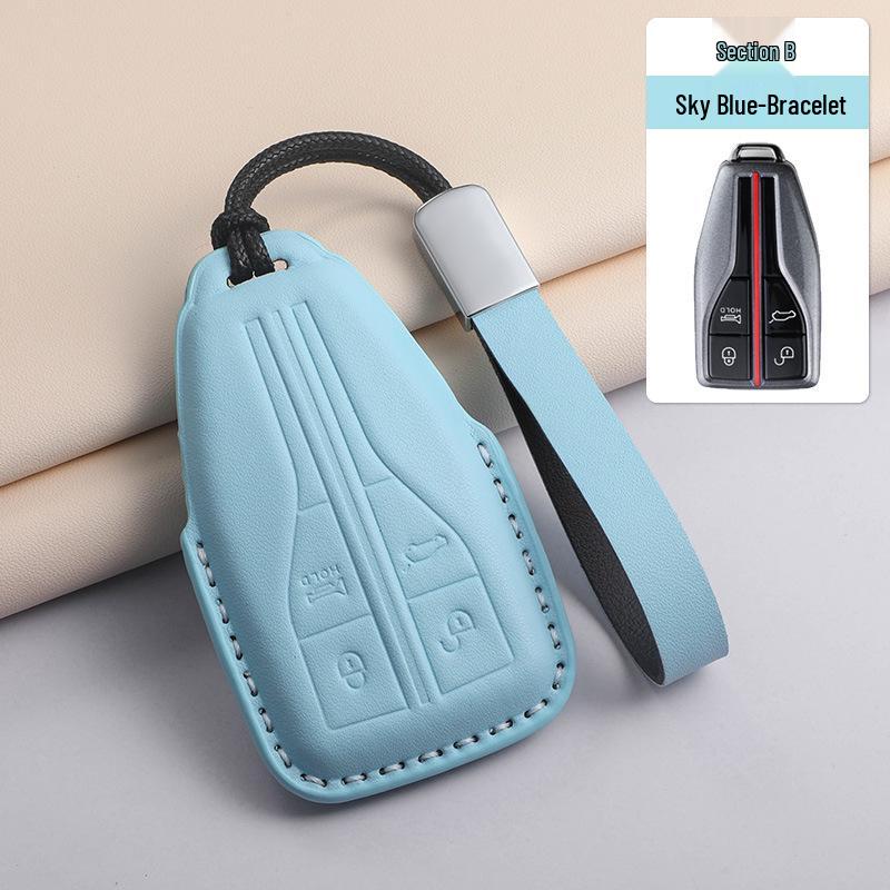 

2023 Hongqi H5 Key Cover: Compatible with 24 Models, Premium Blue Shell for HS5, H9, EQM5, and HS7