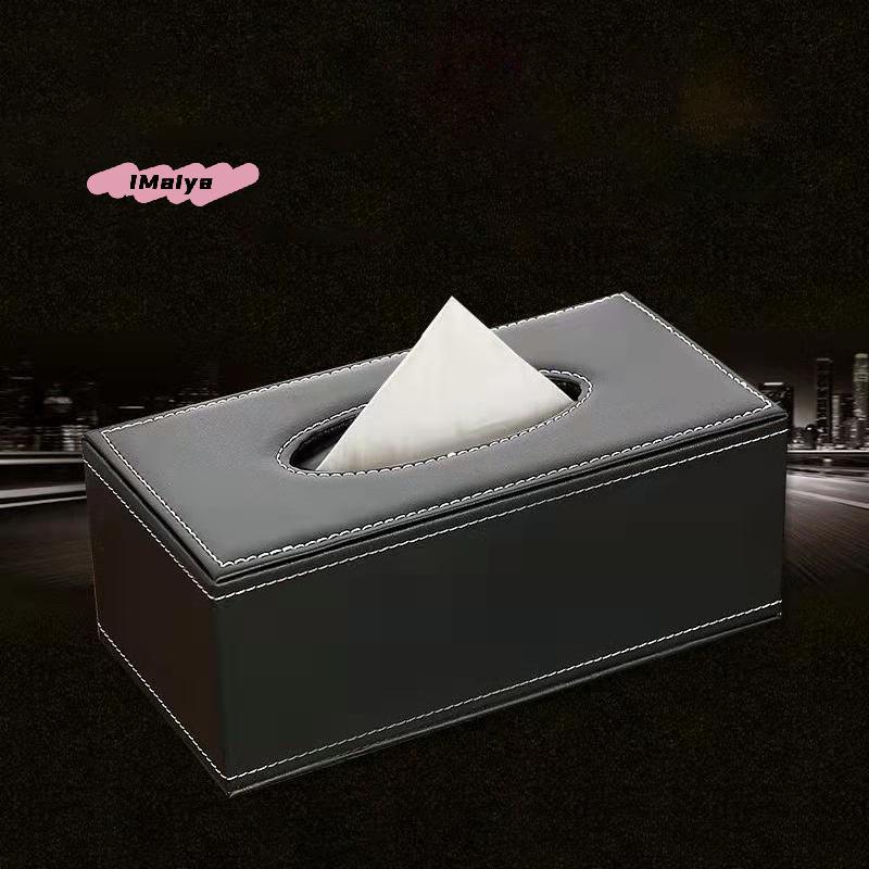 M-1Pc High Quality Leather Tissue Box Durable Tissue Paper Dispenser Moisture-Proof Tissue Storage Container For Home Office Car