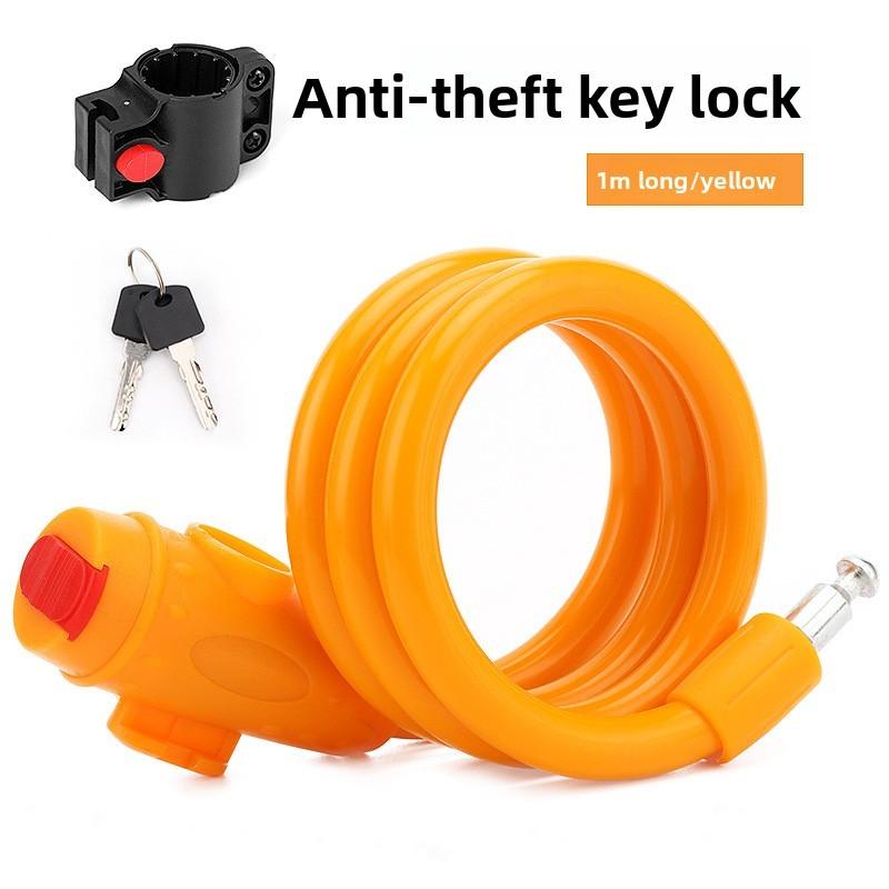 Bicycle Lock Color Steel Wire Lock Antitheft Key Lock For Cycling Equipment