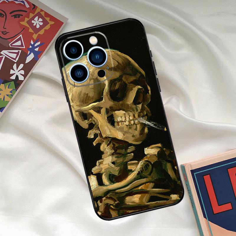 Gothic Skull Phone Case For iPhone 16 14 13 12 11 15 17 Pro Max 15 16 Plus 13 Mini 16e 17 Air Funda Cover