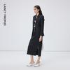 Langzi Asymmetrical Pleated Midi Skirt