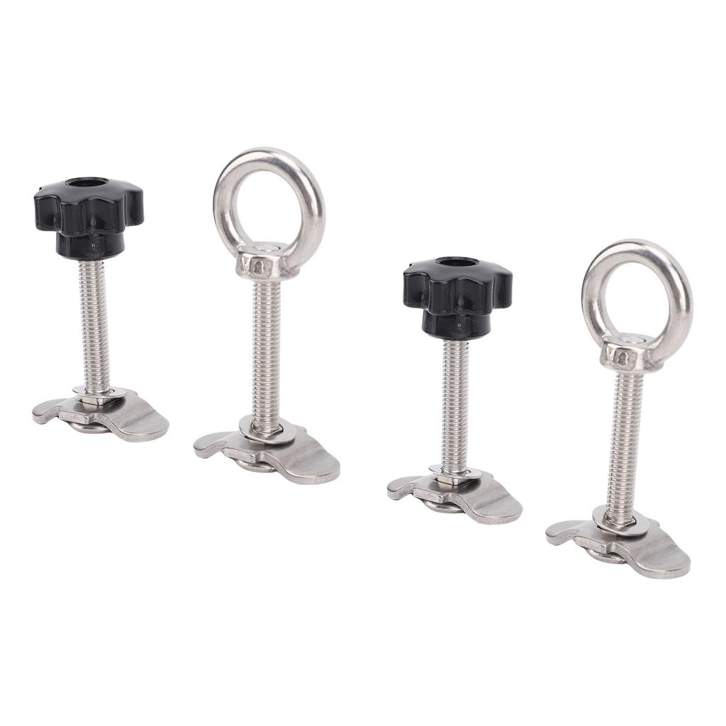 L Track Double Lug Threaded Stud Nut Fitting Kit M8x60mm Sturdy Stainless Steel for Truck Bed Trailer Cargo Control