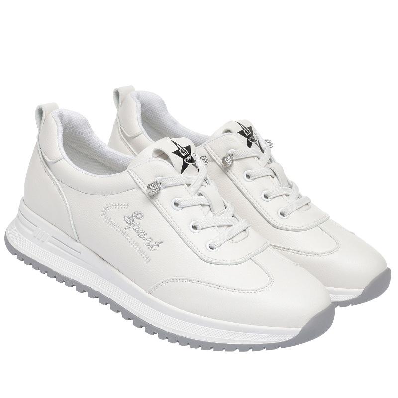 Women's Sneakers Casual Soft Sole Single Sports Shoes Comfort PU Leather Walking Running Outdoor Waterproof Non Slip Spring