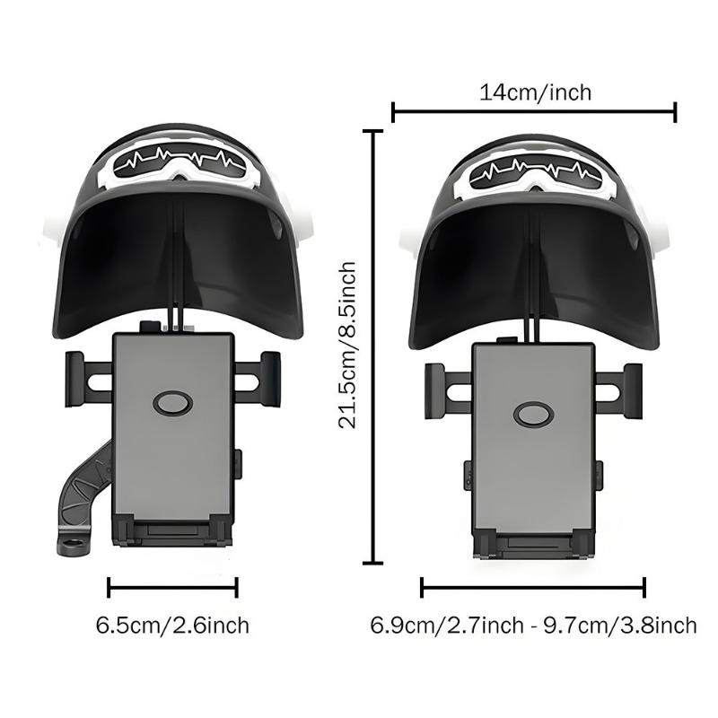 New Motorcycle Phone Holder Waterproof Phone Holder Bracket With Helmet Waterproof Shade Cell Phone Holder