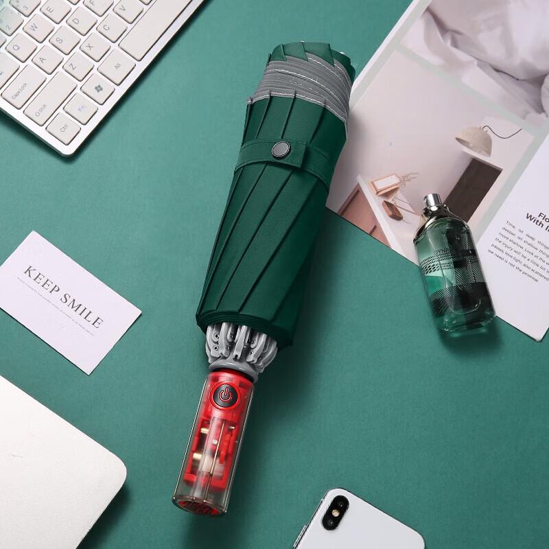 MAYDU Safety Reverse Semi-Automatic Folding Umbrella