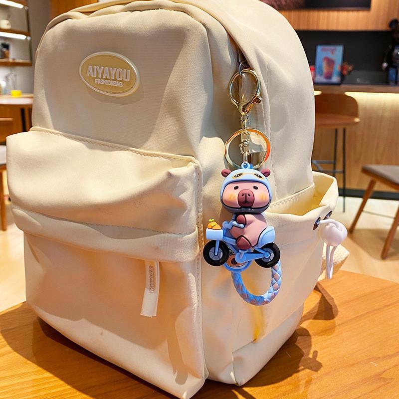 Cartoon Keychain Capybara Durable Silicone Key Ring Perfect For Gifts