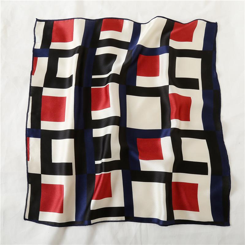 Korean Small Scarf Leopard Print Polka Dot Square Women's Decorative Autumn Winter Headscarf Headband Wrist Chic Style